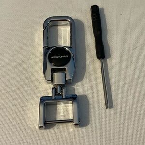 AMG Logo Key Fob Keychain in Metal NWT